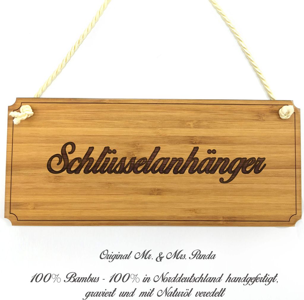Mr. & Mrs. Panda Firmenschild Schlüsselanhänger - Geschenk, Landhaus, Eingangsschild, Wandschild, Schild, Wegweiser, Holz Türschild, Werbeschild...