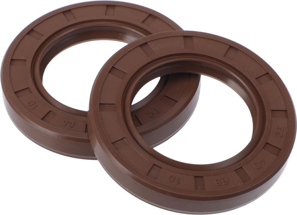 Universelle Öldichtung TC Doppellippe W Stahlfeder Dichtungsring Rotierende Wellendichtung 40x65x10mm Hochdruck FKM Gummi Braun 2 Stück