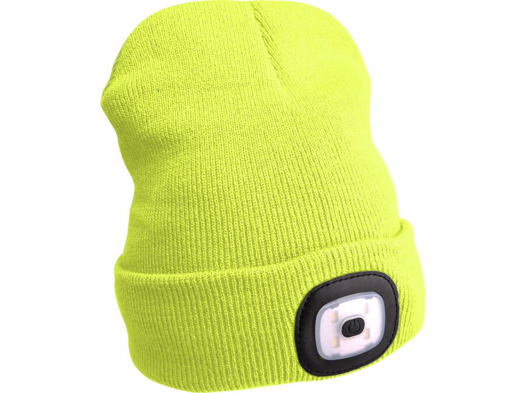 Wintermütze Warme Strickmütze Mit LED Licht aufladbar Beanie Mütze Stirnlampe 