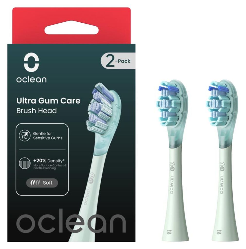 Oclean Bürstenkopf Ultra Zahnfleischpflege - Grün, 2er Pack Produktbild 