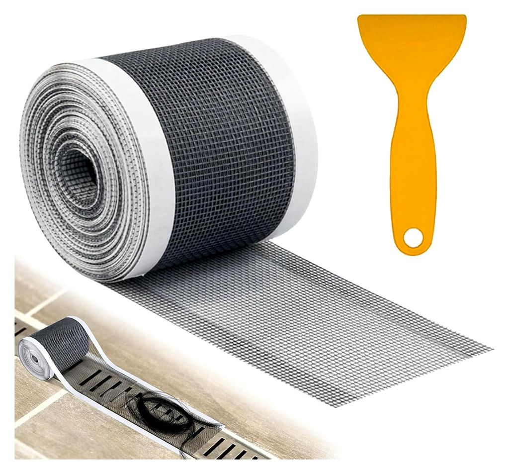 Einweg Haarsieb für Dusche 10cm x 10m, Mesh-Abflussfilter mit Plastikspatel, Haushaltshelfer für Badewanne, Dusche, Küche & Balkon, Effektiv und...
