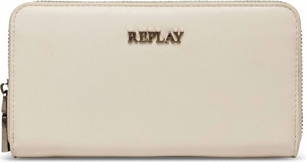 REPLAY Geldbörse Zip Around Wallet Optical White weiß