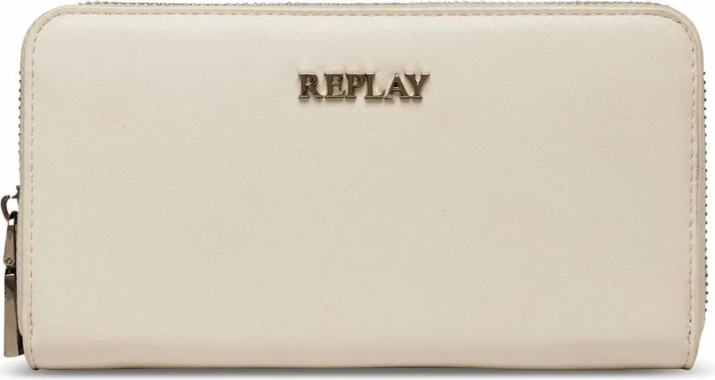 Portefeuille Zippé Femme REPLAY Blanc Optical White Style Chic Glamour