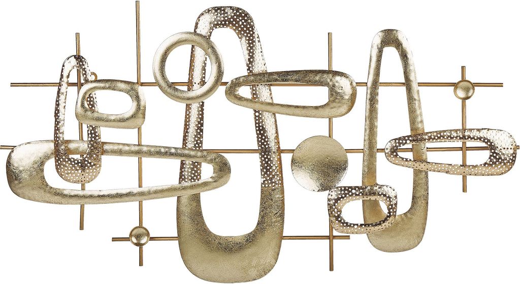 BELIANI Wanddekoration Gold Eisen Geometrisch Einteilig Handgemacht Modern Wandobjekt Wanddeko für Schlafzimmer Wohnzimmer Flur Küche Esszimmer
