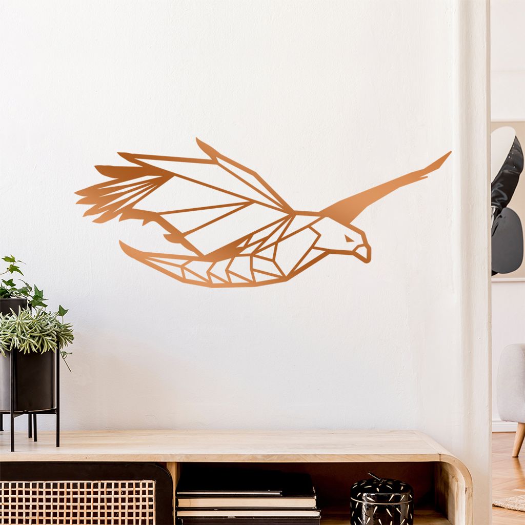 Adler Raubvogel Polygon Wandtattoo Wandaufkleber Wall Sticker - Dekoration, Küche, Wohnzimmer, Schlafzimmer, Badezimmer