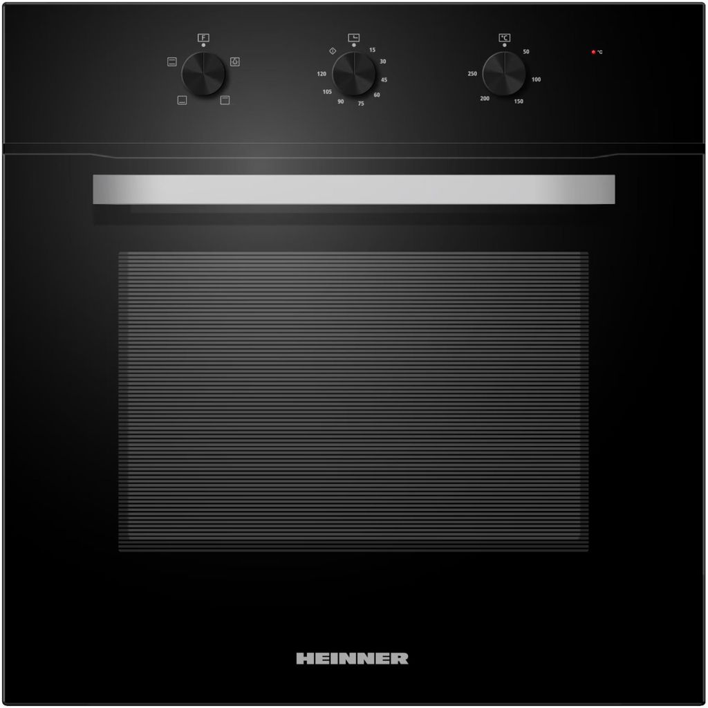Heinner HBO-M654G-GBK Einbau-Backofen 70 L, 4 Funktionen, Heißluft, Grill, Klasse A, Schwarz