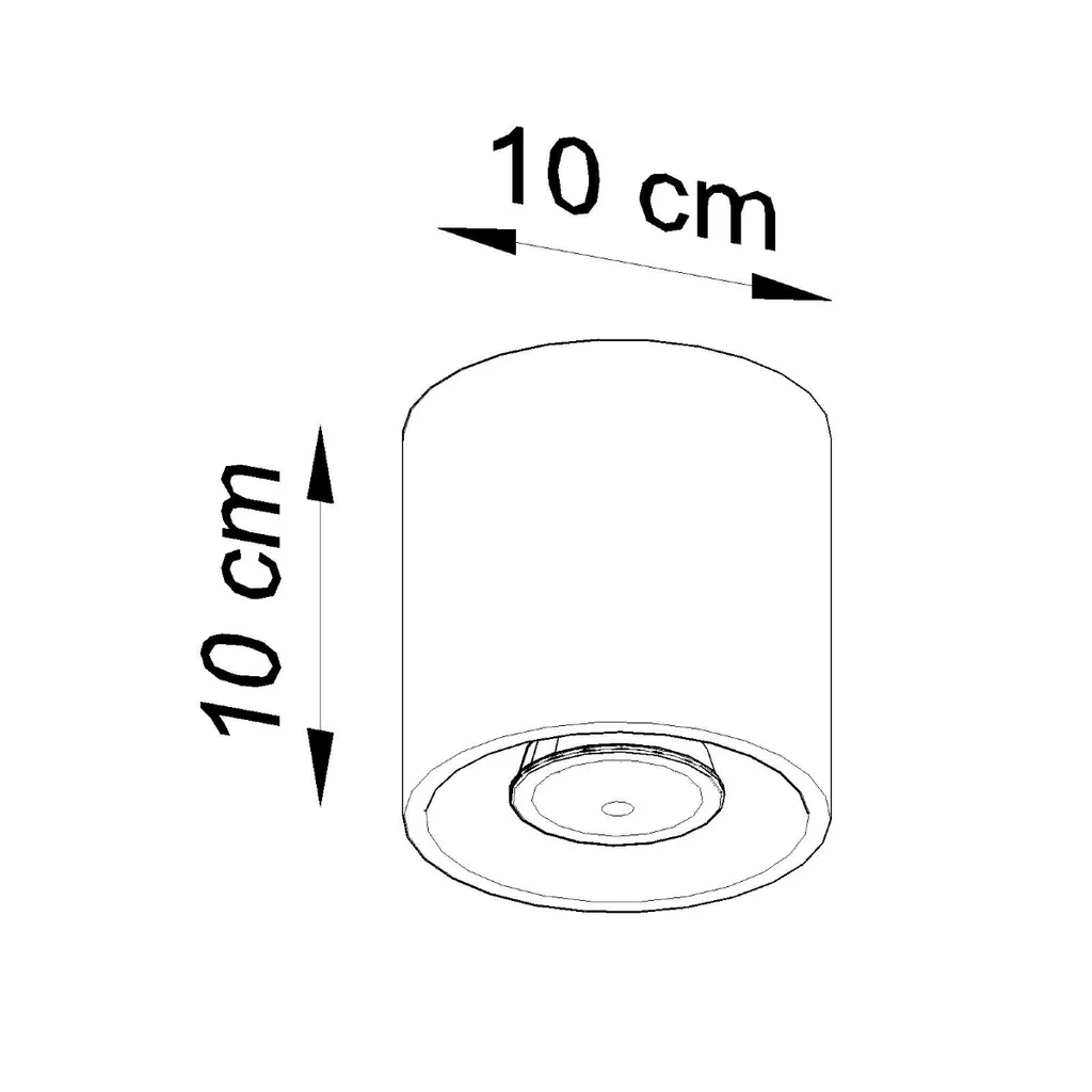 Plafonnier AMERO 1 GU10 Gris Aluminium LUMILO pour Spot Orientable