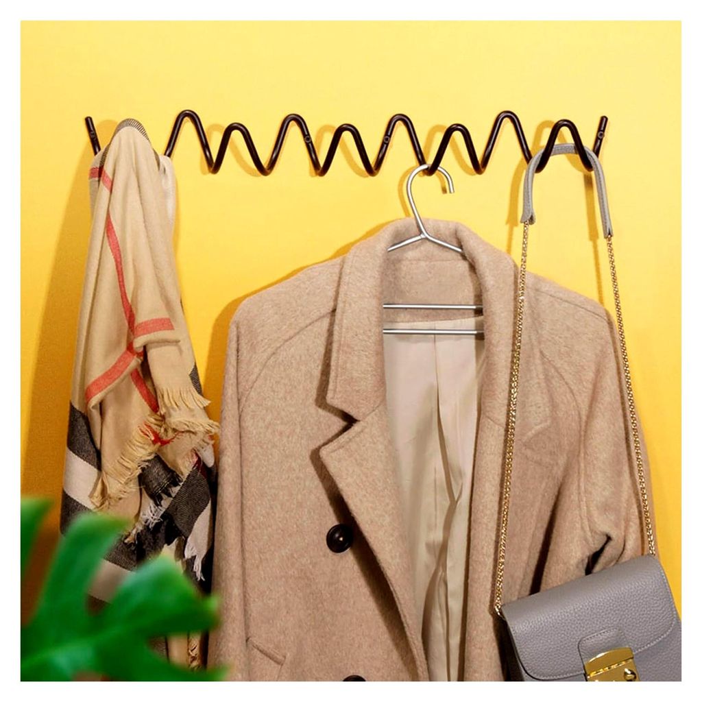 Wandkleiderhaken, Garderobenhaken, Hakenleiste für Jacken, Mäntel, Taschen, Hüte und Schals