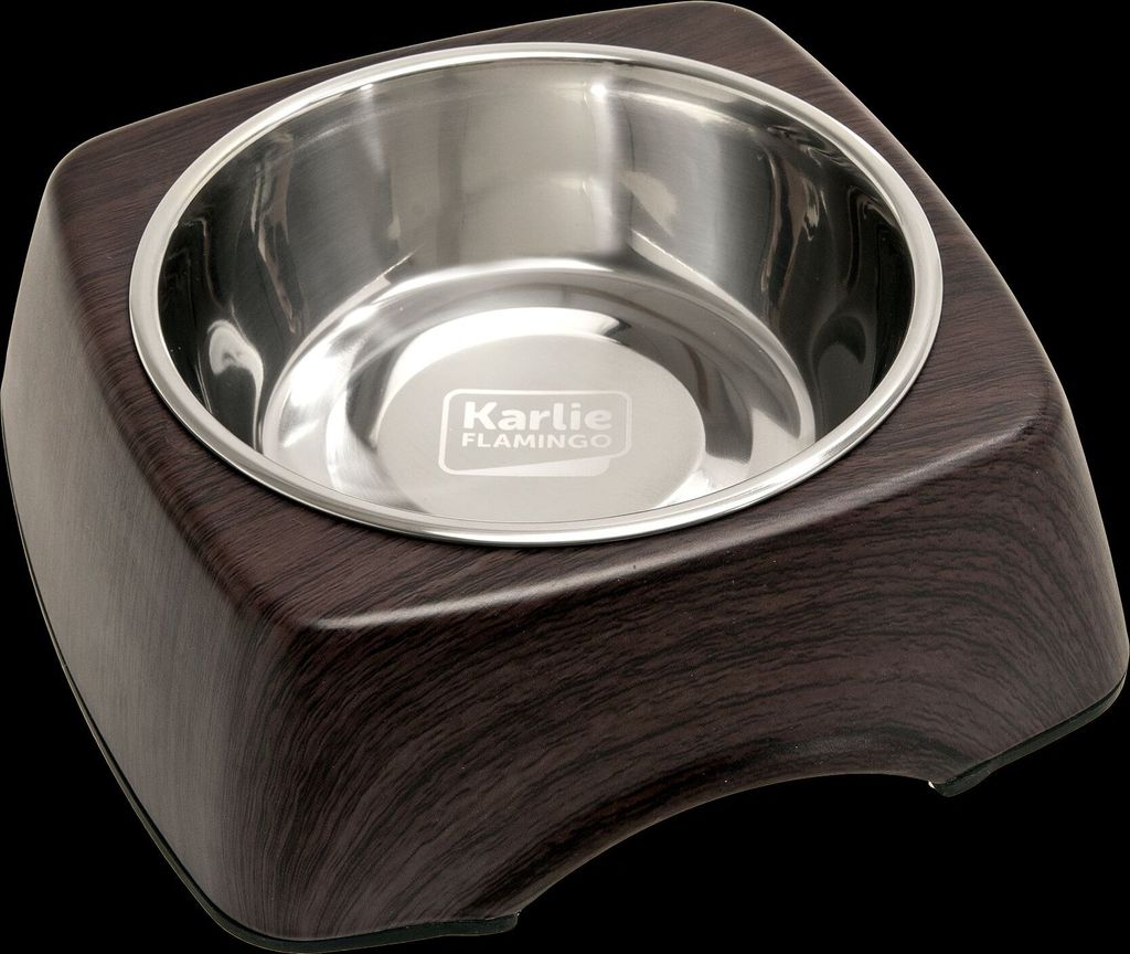 Karlie - Futternapf KULHO WOOD, Wenge - 350 ml