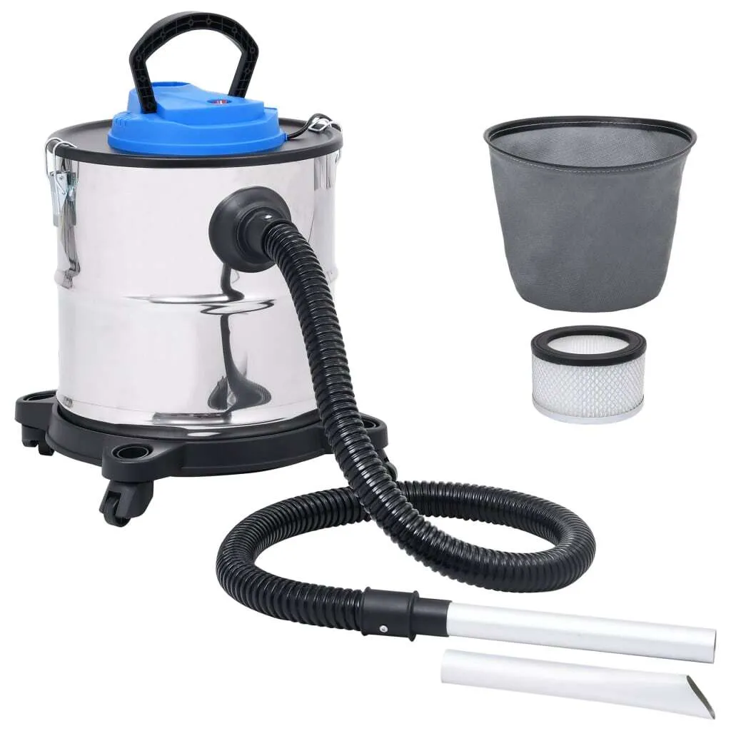 Aspirateur à cendres 1200W avec filtre HEPA et cuve 20L en acier inox