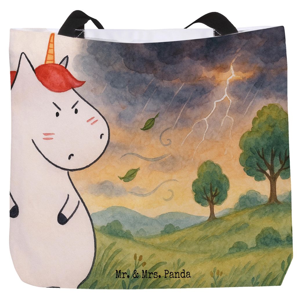 Mr. & Mrs. Panda Strandtasche Einhorn Wut Design - Weiß - Geschenk, Tragetasche, Arbeit, Lustig, Beutel, Einhörner, Unicorn, Einkaufstasche, Lapt...