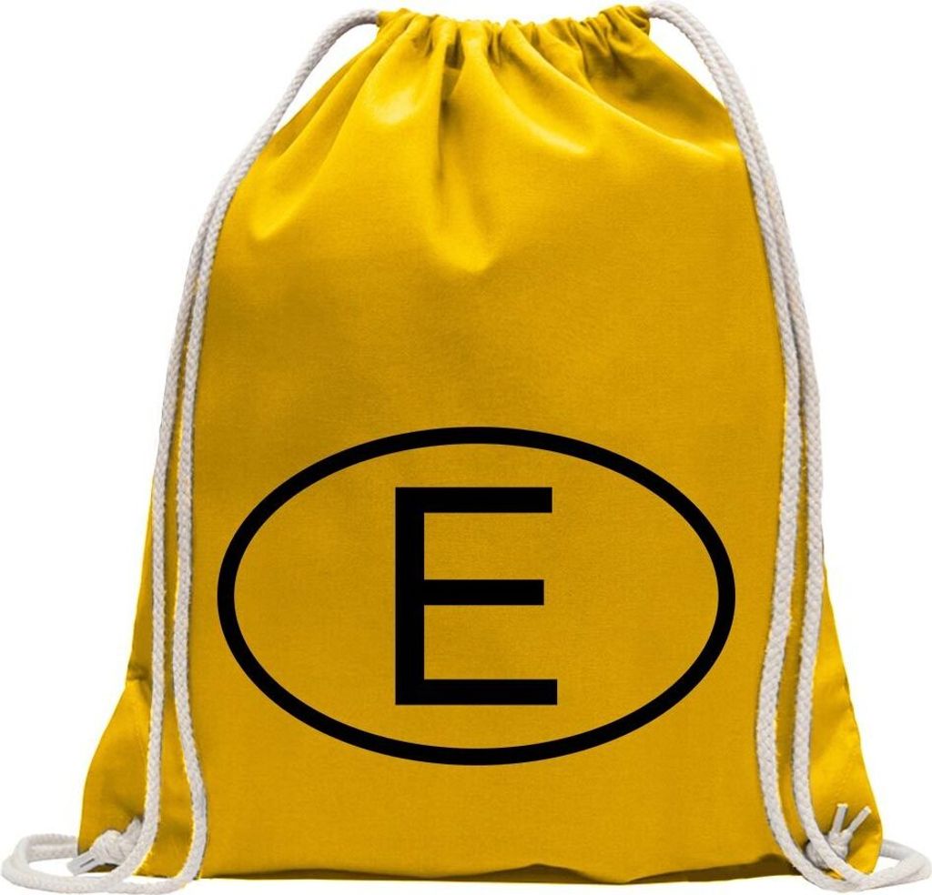 Kiwistar - Turnbeutel - gelb - Spanien E - Fun Rucksack Sport Beutel Gymsack Baumwolle mit Ziehgurt