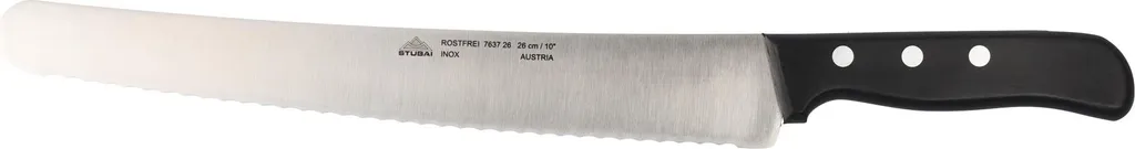 STUBAI coltello da pasticceria di alta qualità 260 mm | coltello da pasticceria con bordo seghettato in acciaio inox per tagliare senza fatica torte, pasticcini, pane e prodotti da forno, lavabile in lavastoviglie, pasticceria - 3