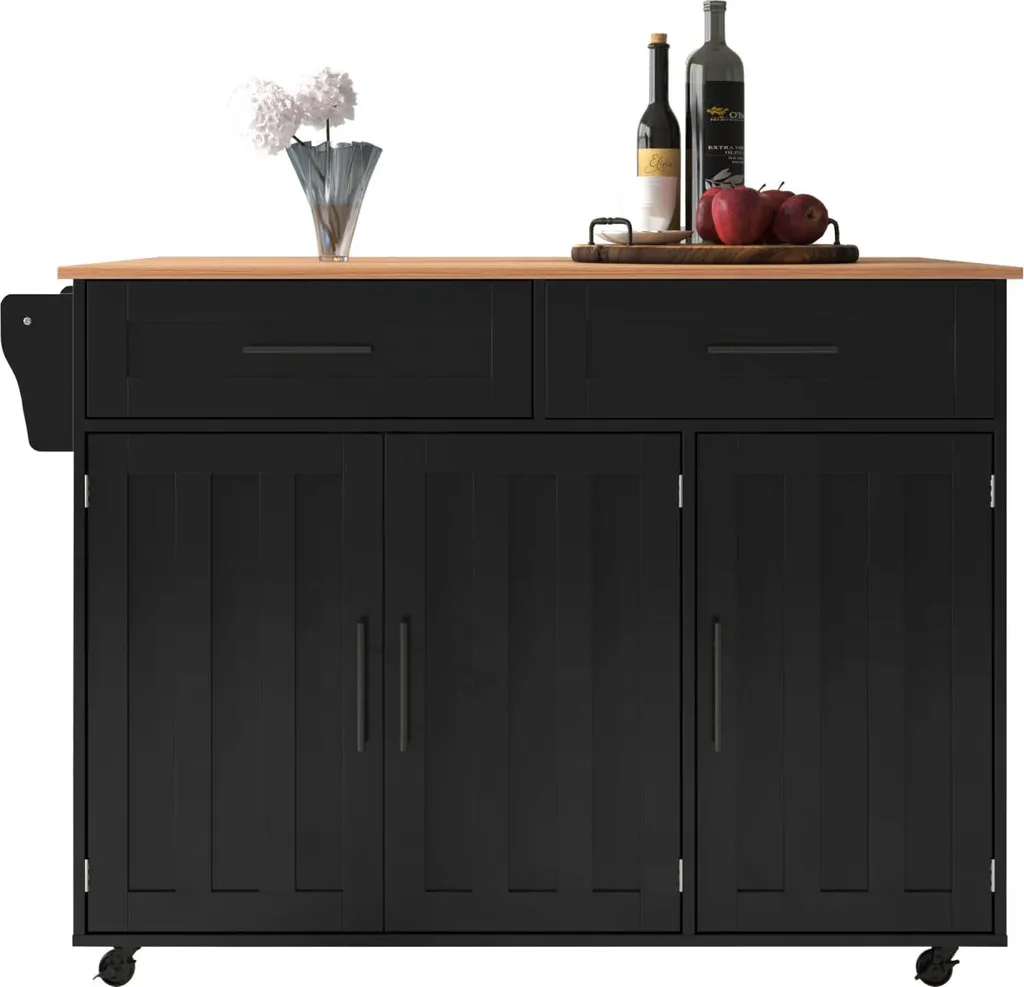 Table à manger d'appoint noire avec rangements pour petits espaces - 14