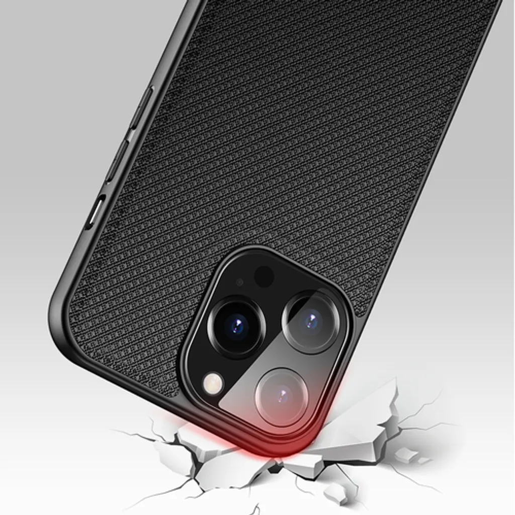 nevox StyleShell Nylo pour iPhone 13 Pro Max - Coque de Protection Noir - 3