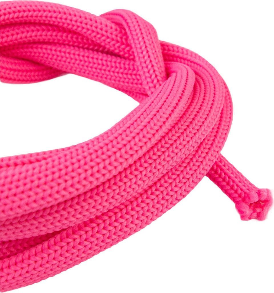 1lfm PSYWORK Schwarzlicht Textil-Schnur Rosa, 6mm