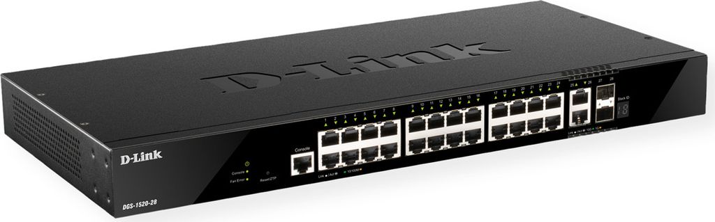 D-Link DGS-1520-28 Smart Switch 24x RJ45 + 2x 10GE Ports + 2x SFP+