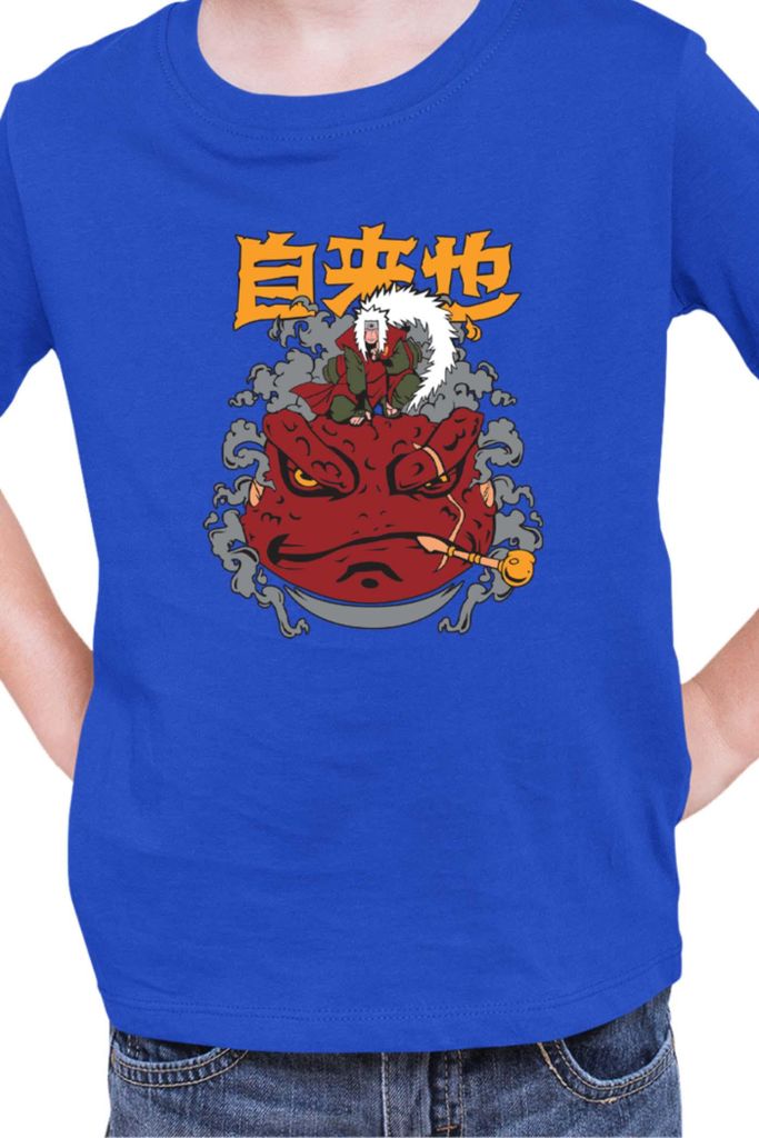 Kinder T-Shirt Japan Manga Anime Comics Animation Naruto Gamabunta, 7-8 Jahr - 128 / Blau