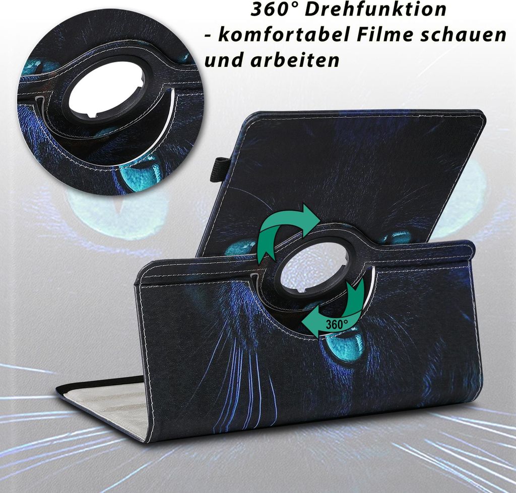 Tablet Tasche für Samsung Galaxy Tab A11 Plus Hülle Schutzhülle 360 Grad DrehbarFarben:Motiv 24