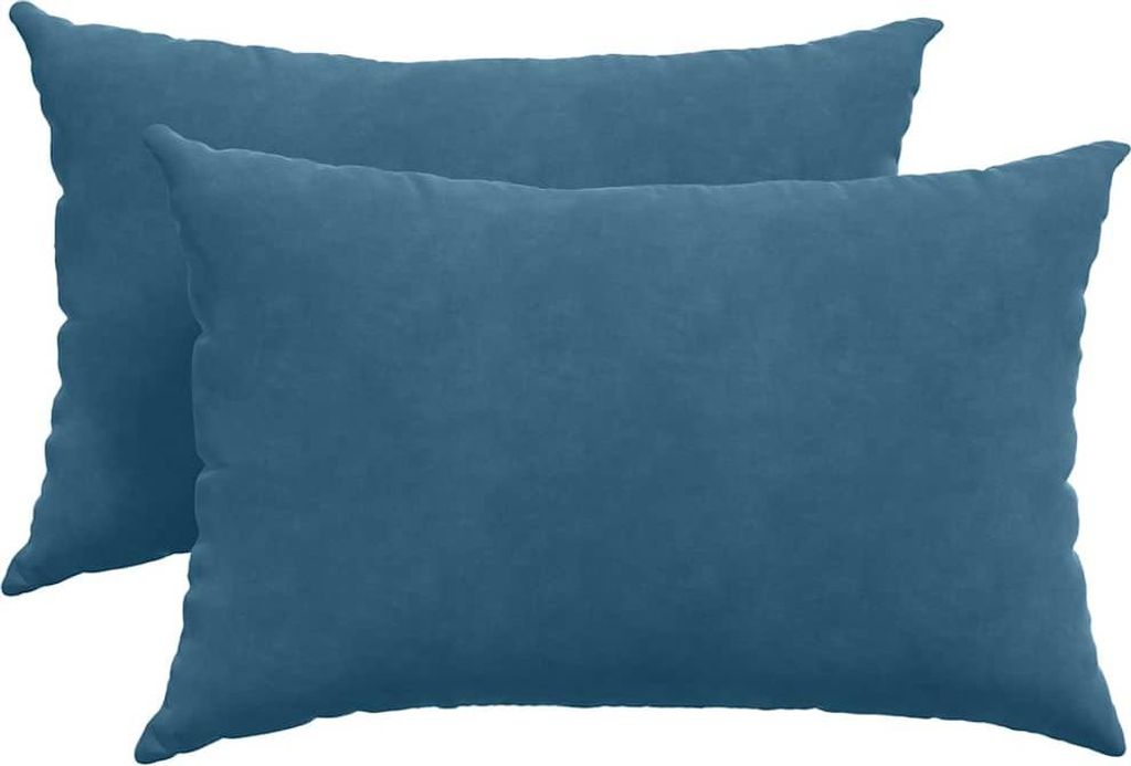 vidaXL Sofakissen 2 Stück Blau 60 x 40 cm Cordstoff