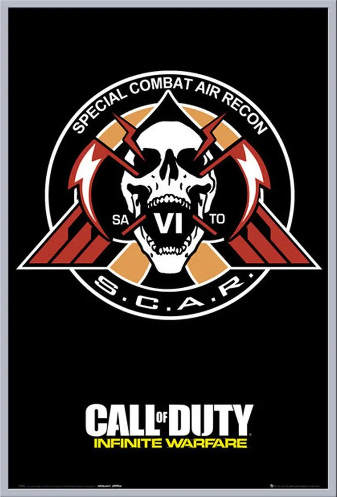 Cadre Call of Duty Infinite Warfare Vitre Incassable pour Chambre Enfant