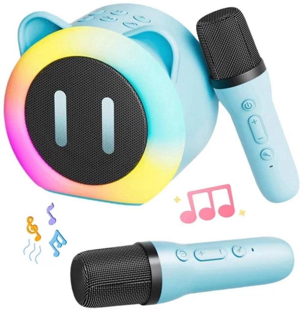 Kit karaoké pour enfants avec 2 microphones, éclairage LED, Image du produit 