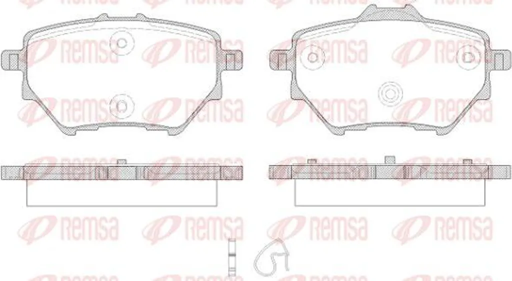 Plaquettes de Frein REMSA 1562.00 sans Bruit ni Poussière pour C4 308
