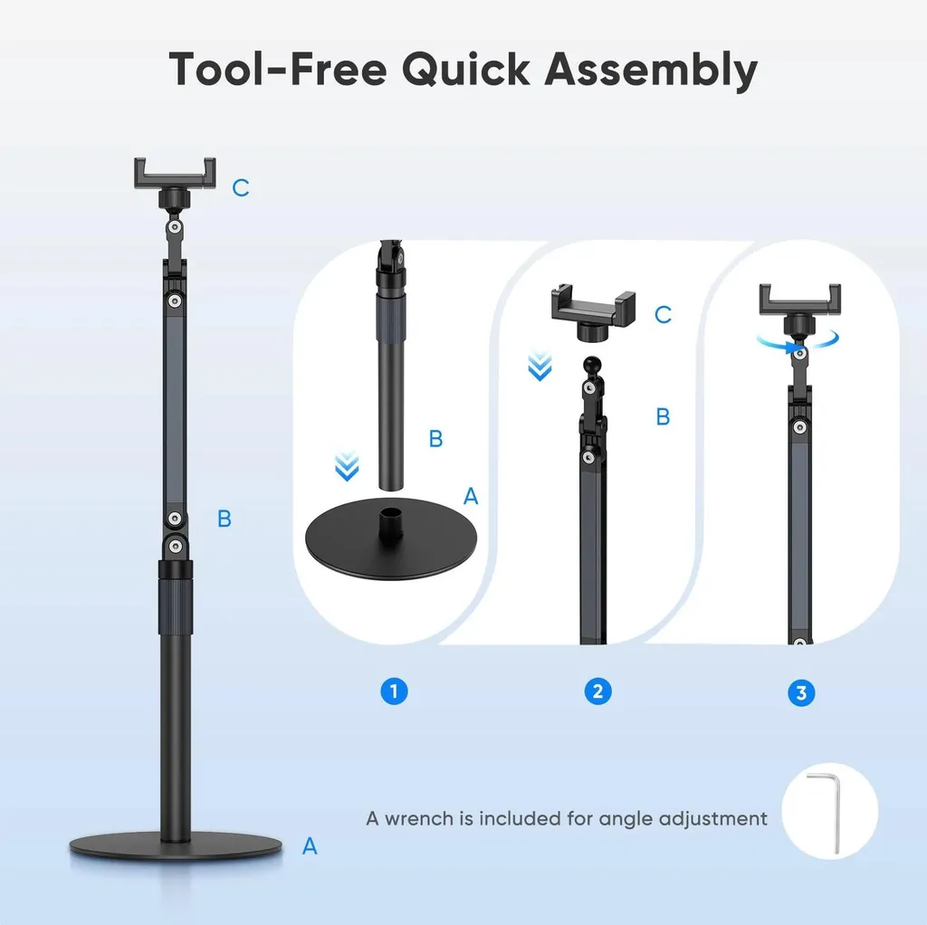Support Smartphone pour Streaming en Direct et Vlogging avec Bras 70cm - 4