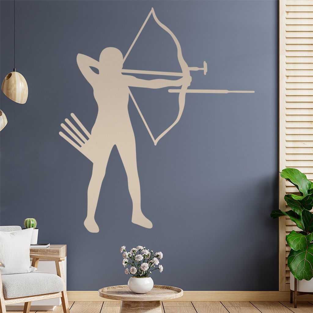 Bogenschießen Bogensport Wandtattoo Wandaufkleber Wall Sticker - Dekoration, Küche, Wohnzimmer, Schlafzimmer, Badezimmer