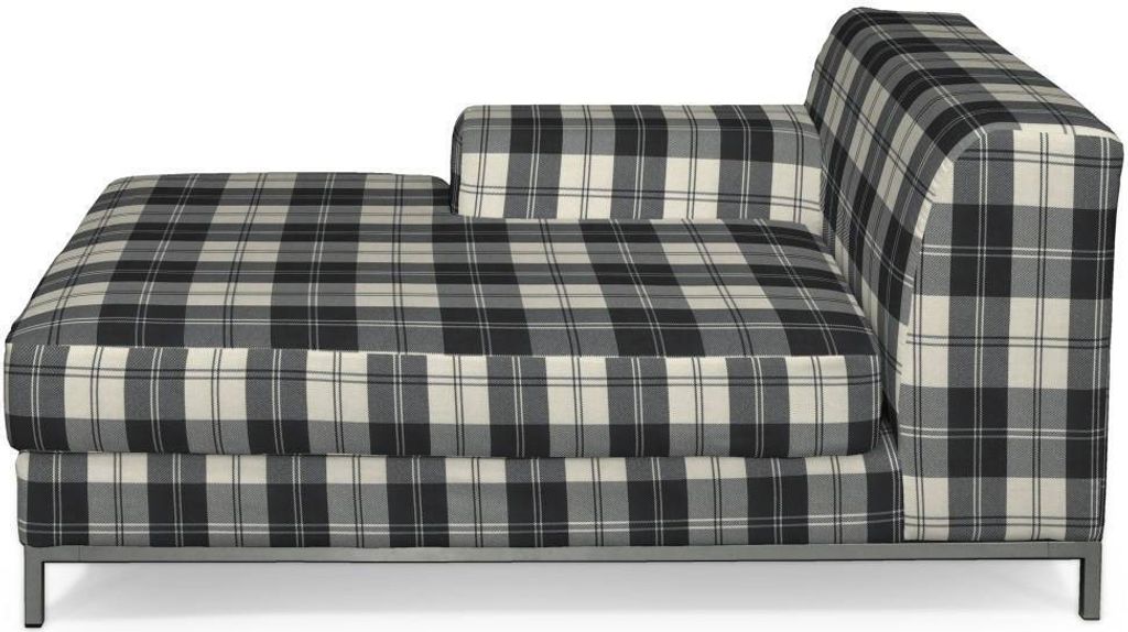 Dekoria Bezug für Kramfors Sofa Recamiere links, schwarz- weiss, Bezug für Recamiere links Kramfors
