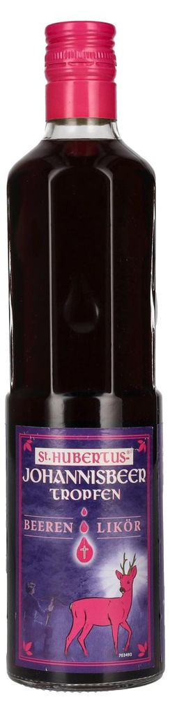 St. Hubertus Johannisbeer-Tropfen Beeren Likör Produktbild 