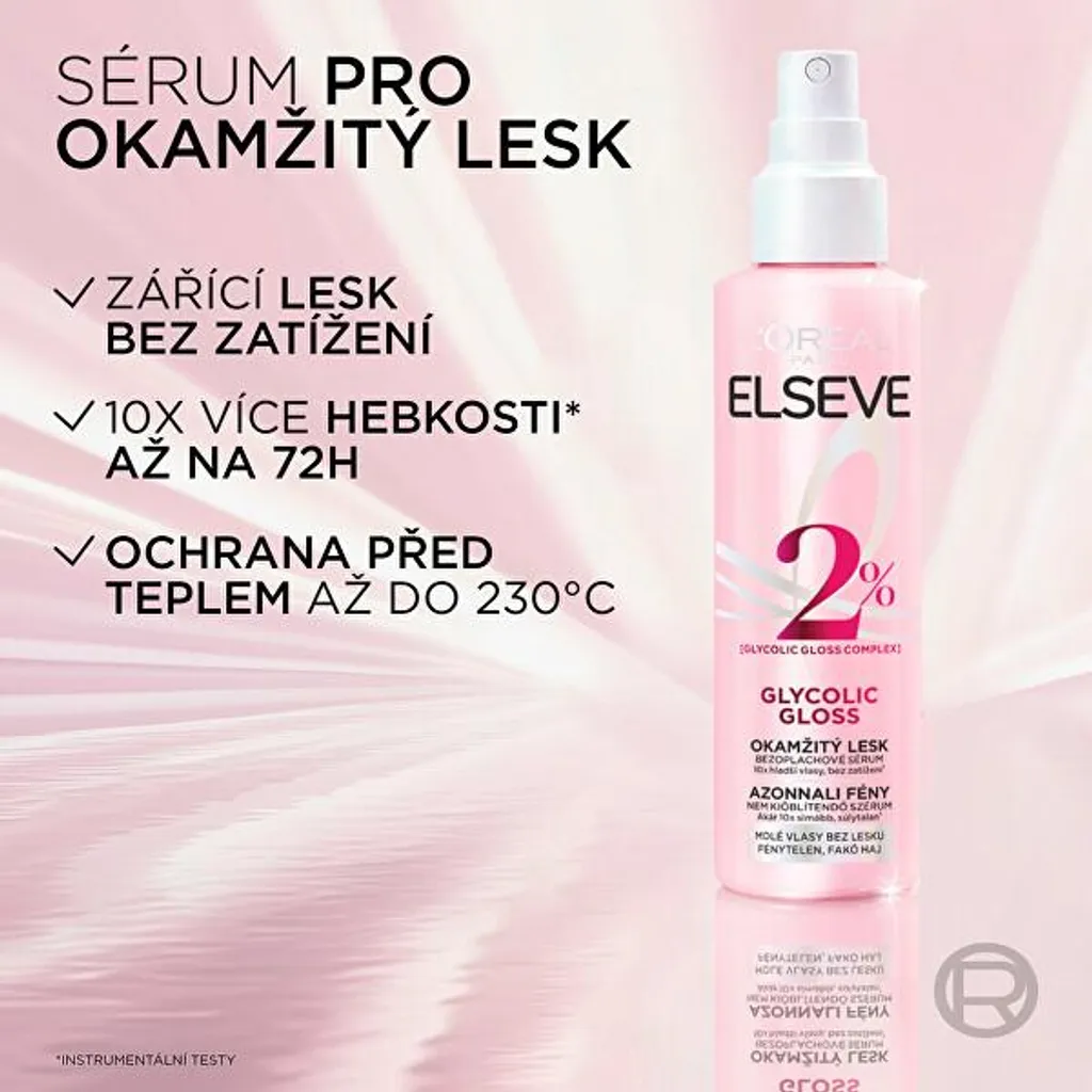 Elseve Glycolic Gloss Sérum Sans Rinçage 150ml pour Brillance Intense