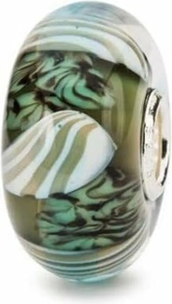 Stile Estate con Trollbeads TGLBE-20280 - Bead Vetro Verde Mare