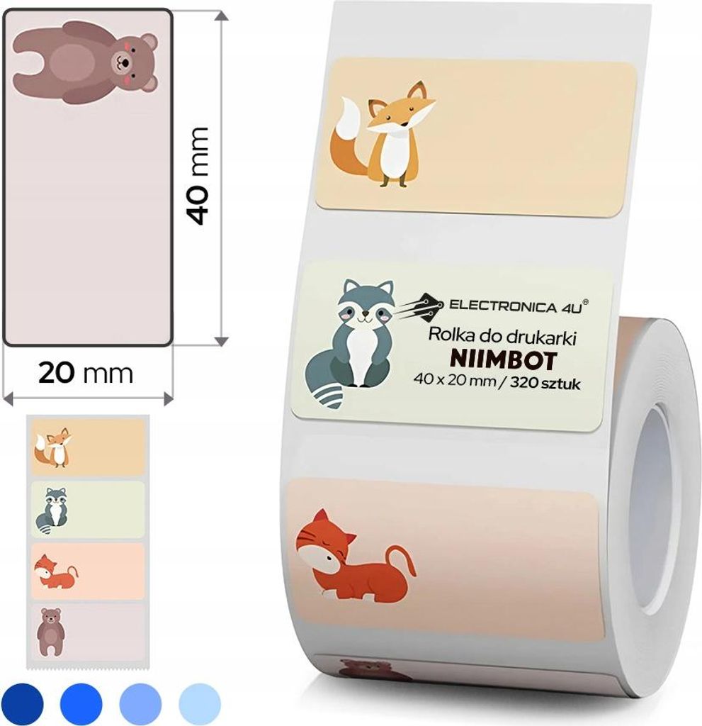 Selbstklebende Etiketten Thermosticker Niimbot B1 B4 B21 B21_Pro B3S B31 40x20