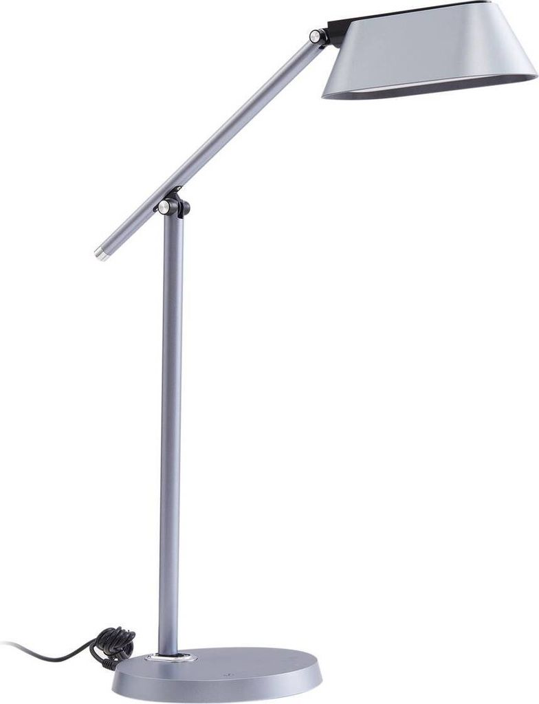Lindby LED-Tischleuchte Thies, grau, ABS, Höhe 78cm, Produktbild 