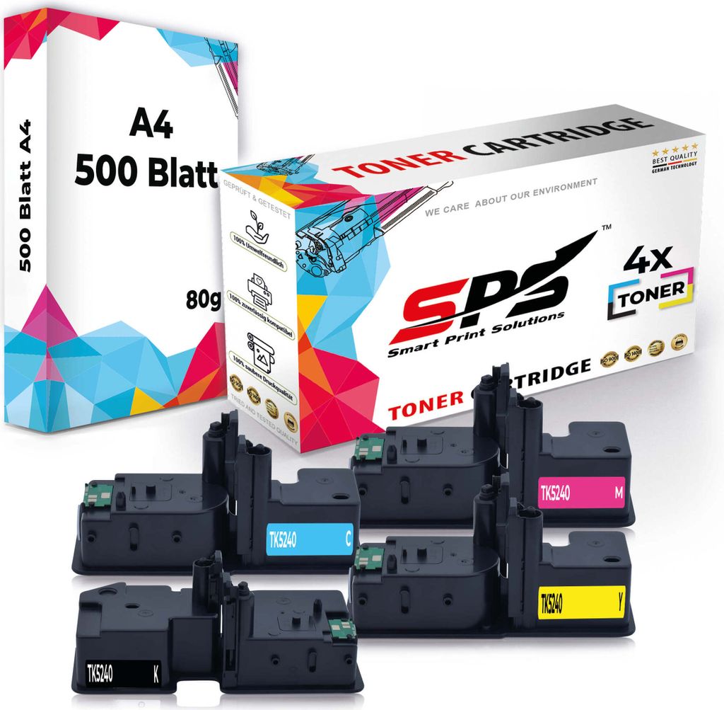 4er Multipack Set Kompatibel für OKI C542 Drucker Toners OKI 46490608 Schwarz, 46490607 Cyan, 46490605 Gelb, 46490606 Magenta