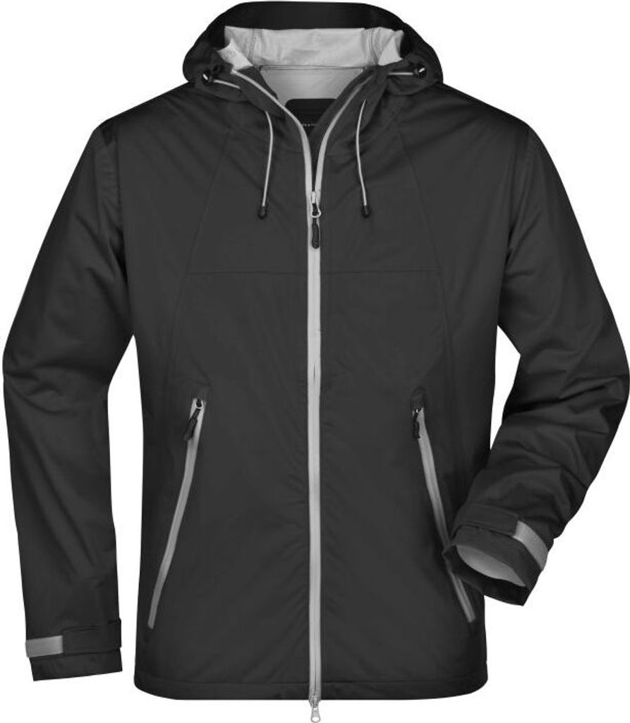 Men's Outdoor Jacket black/silver, Gr. M