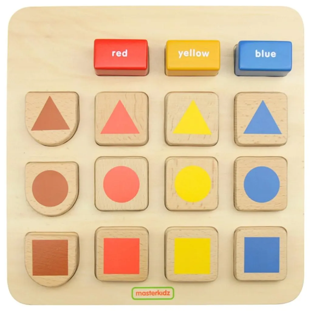 Trieur éducatif Masterkidz robuste en bois pour apprentissage ludique