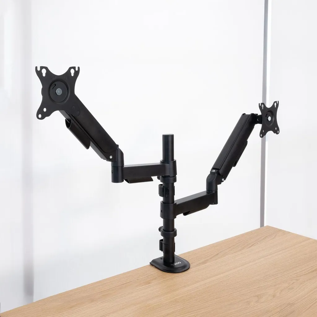 Bras articulé double écran 17-32'' pour setup informatique Tooq