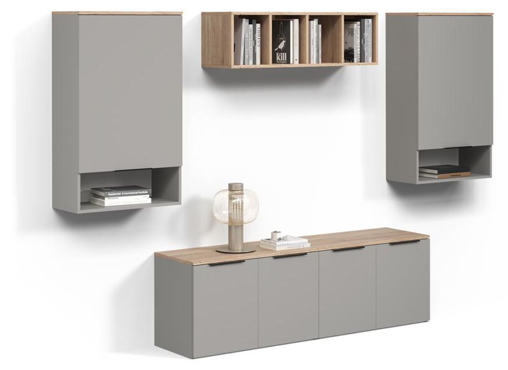 Wohnwand Livinity Piave Greige 5 Teile, Model 58807