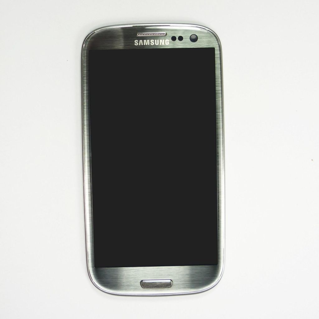 Original LCD-Bildschirm komplettset Glas + Rahmen Samsung Galaxy S3 I9305 - Grau