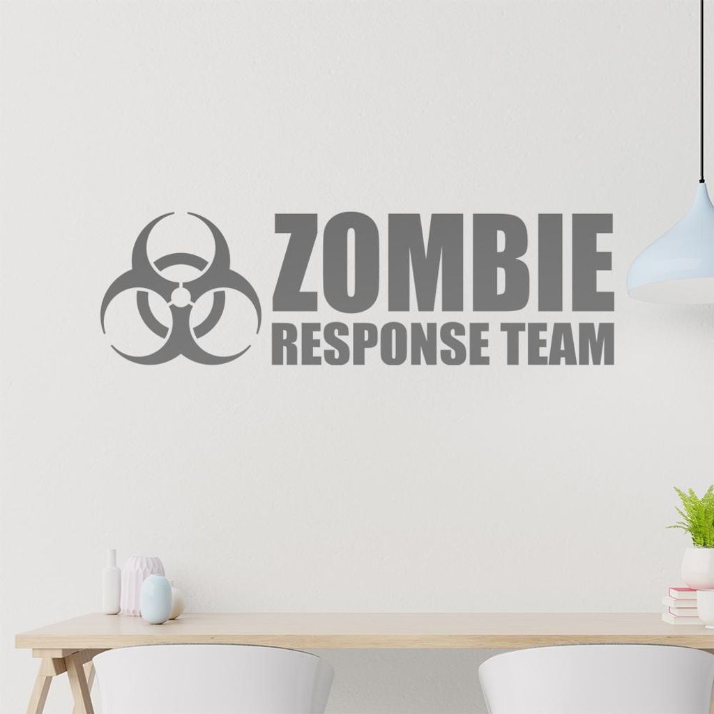 Zombie Response Team Wandtattoo in 6 Größen - Wandaufkleber Wall Sticker - Dekoration, Küche, Wohnzimmer, Schlafzimmer, Badezimmer