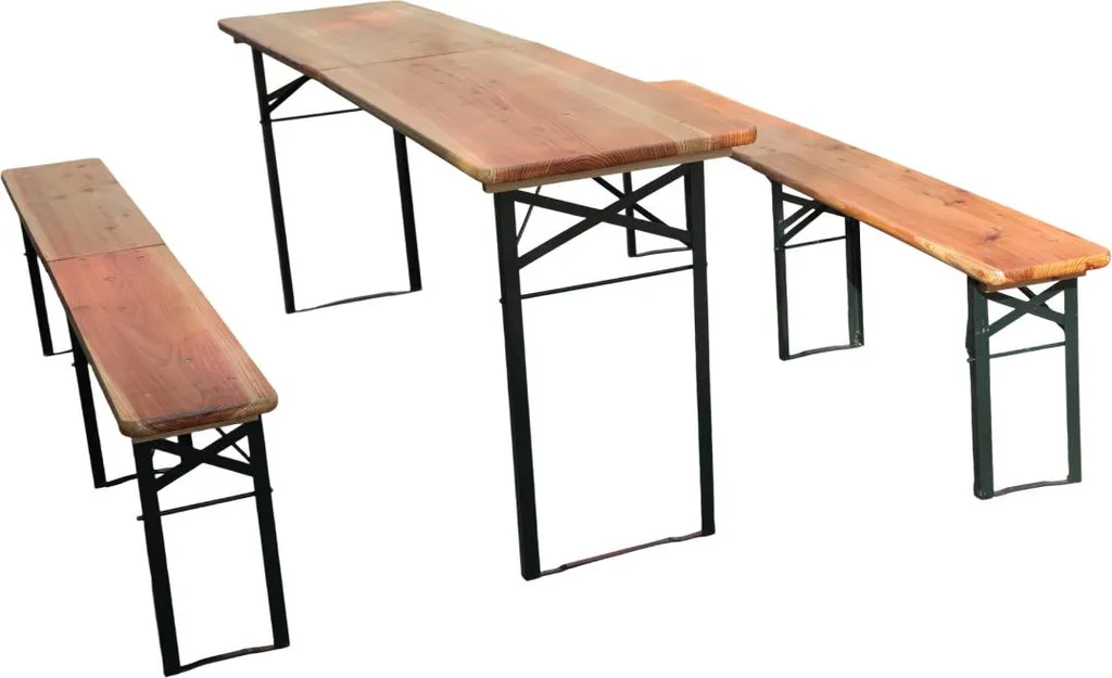 Table de réception robuste 220 cm et bancs pliables pour manque d'espace - 10