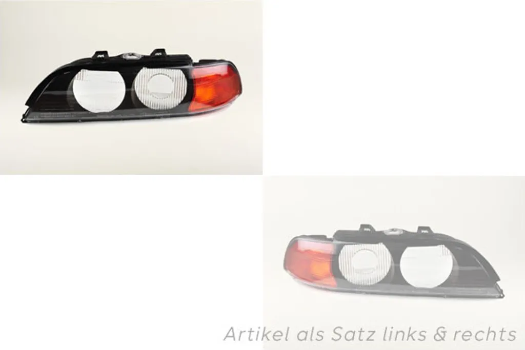 Johns, vetro dei fari principali adatto per BMW serie 5 E39 95 -00 set anteriore LR - 4