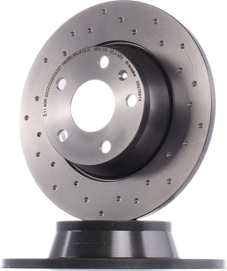 Brembo Xtra 08.9769.1X Disque de Frein Perforé 8J0615601 avec Finition UV