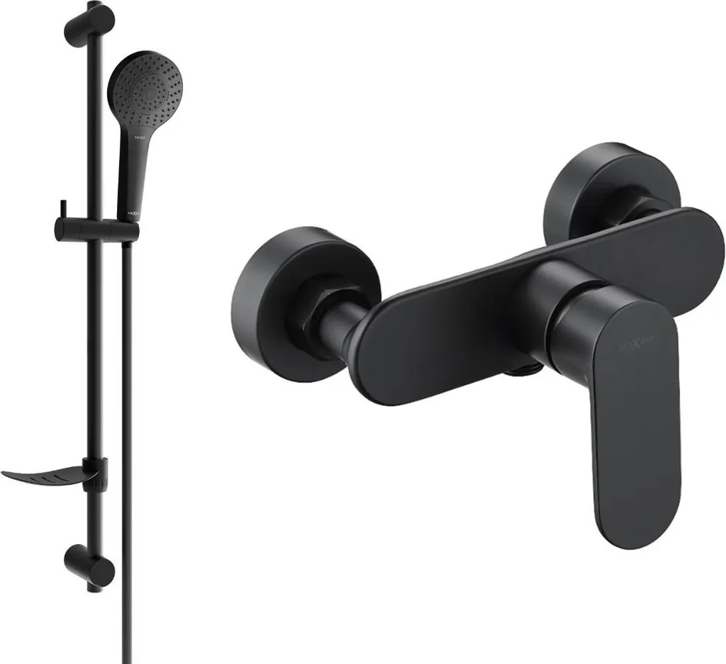Mexen Milo DF05 Rubinetteria Bagno Nero - Set Doccia Completo 7134R05-70
