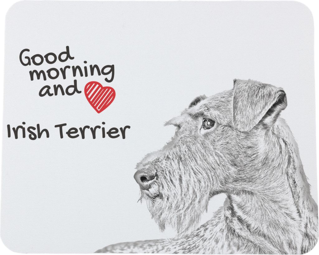Irischer Terrier, Irish Terrier - Mauspad mit Druck, personalisiertes Mauspad mit Hund, einzigartiges Gadget für Büroangestellte von Art-Dog.