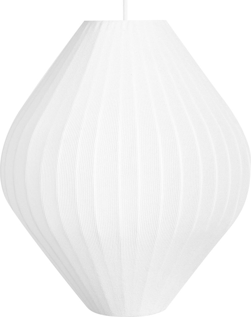 BELIANI Hängelampe Weiß Nylon Geriffelt Oval 1-Flammig Modernes Design Beleuchtung Pendelleuchte für Esszimmer Wohnzimmer Schlafzimmer