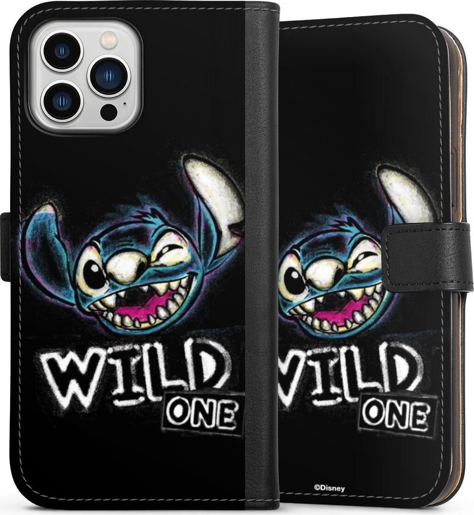DeinDesign Klapphülle für Apple iPhone 13 Pro Max Handytasche Lederhülle Tasche Disney Offizielles Lizenzprodukt Lilo & Stitch