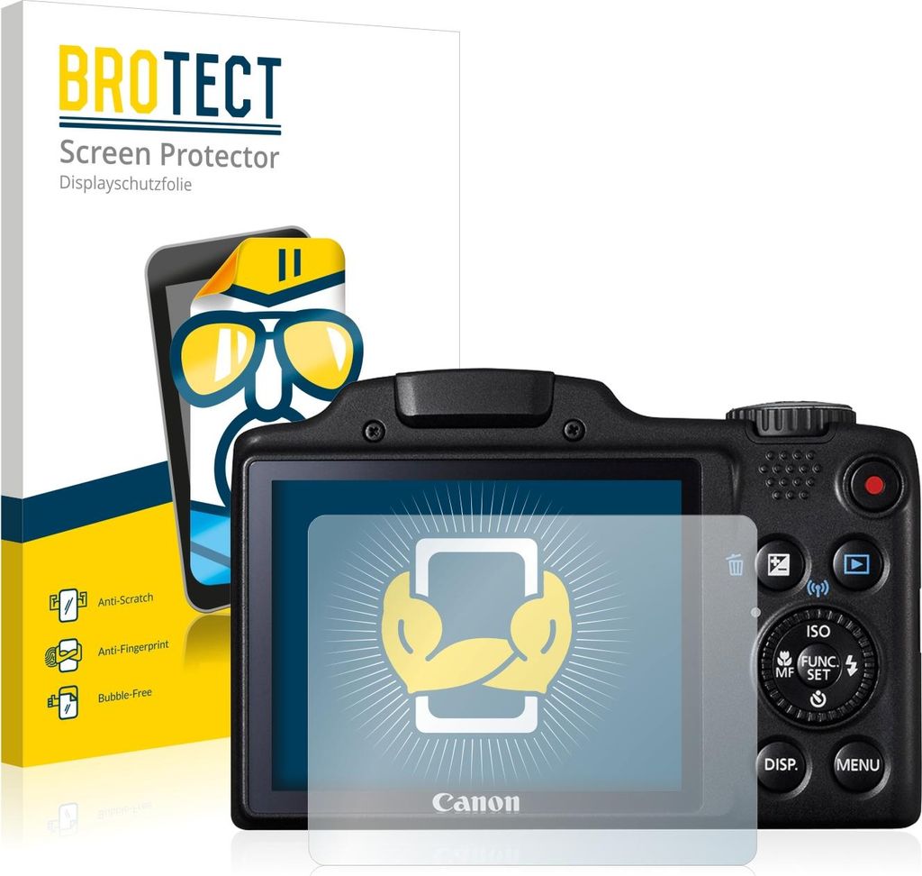 2x Für Canon PowerShot SX510 HS Schutzfolie BROTECT Displayschutz Display Schutz Folie Klar Transparent